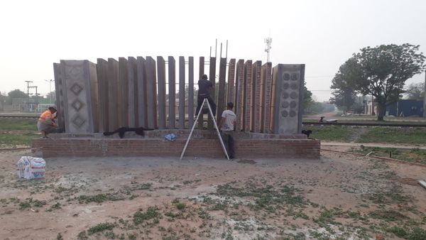 No participaron en la Bienal pero los empleados municipales de Campo Largo realizan una Obra única en su tipo