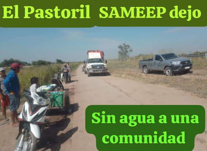 Comunidad de pueblo originario sin agua por decisión del gobierno provincial.
