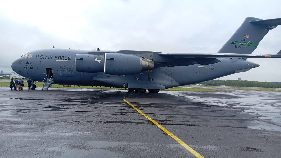 Avión militar de EE.UU. llega a un país latinoamericano, El C-17 transportaba un importante lote de armamentos y municiones para el entrenamiento de las fuerzas de Paraguay 